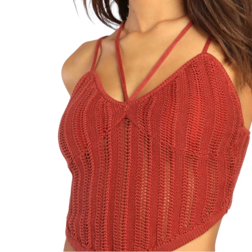 NWT Lulus | Terracotta Loose Knit Sweater Tank | size M